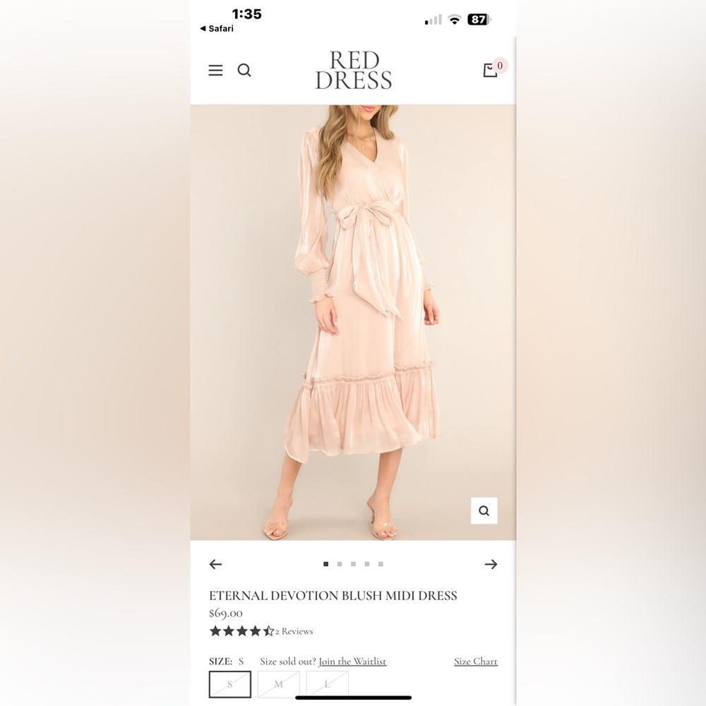 NWT silk pink dress 🩷